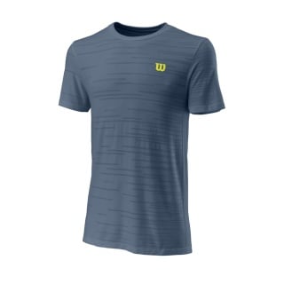 Wilson Tennis Tshirt Kaos Rapide Seamless Crew II blaugrau Herren
